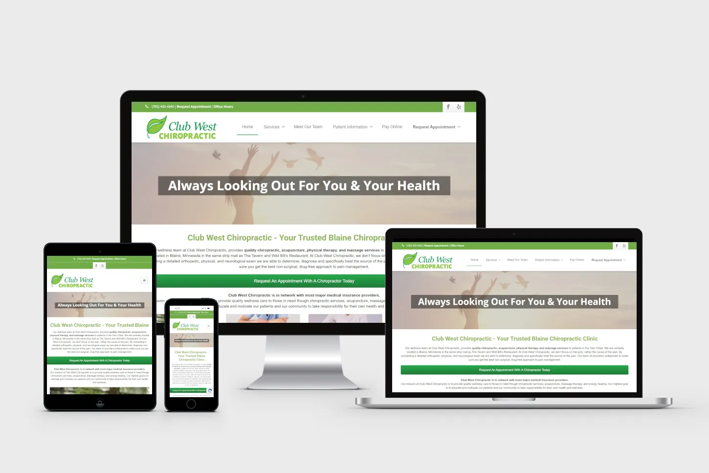 Club West Chiropractic Website Design NexGen Marketing Club West Chiropractic Website Design NexGen Marketing