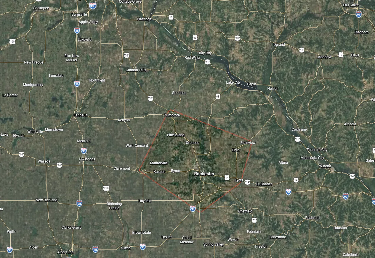 WordPress website design service area in Rochester MN and surrounding communities